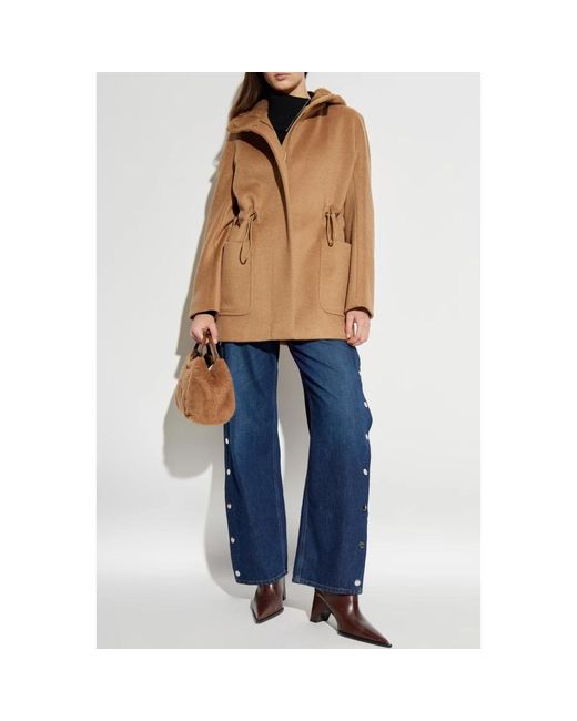 Single-Breasted Coats Max Mara de color Brown