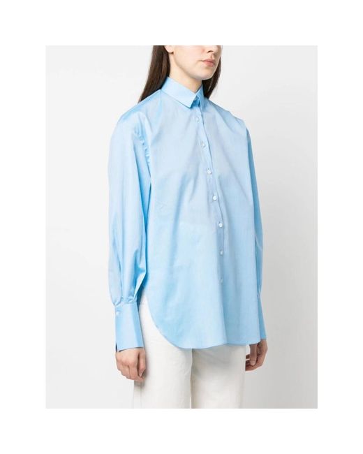 Finamore 1925 Overhemden ,Blauw ,Heldere Blauwe Napoli Overhemden in het Blue