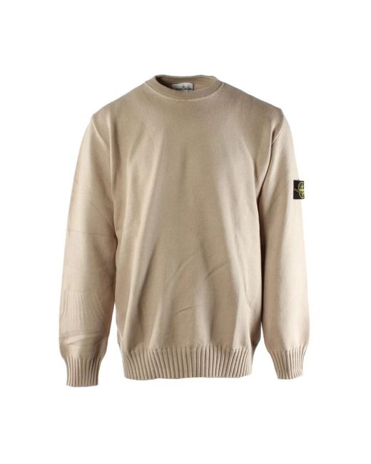 Stone Island Brauner baumwollpullover in Natural für Herren