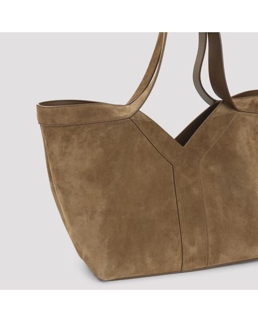 Saint Laurent Brown Shopping Bags