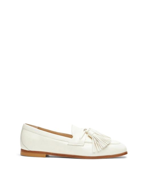 Stuart Weitzman Schoenen ,Lindi Tassel Loafer in het White
