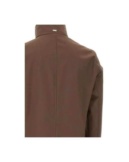 Herno Brown Single-Breasted Coats for men