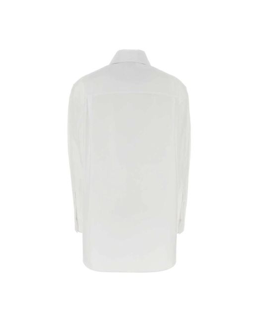 McQueen Overhemden ,Wit ,Witte Poplin Overhemd Klassieke Stijl in het White