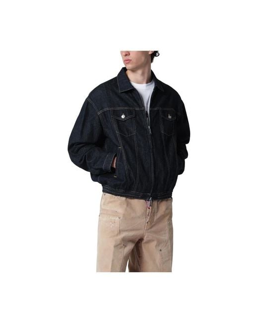 DSquared² Drawstring Jean Jacket in het Black voor heren
