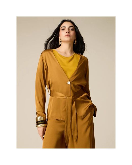 Oltre Unstructured Jacket in het Brown