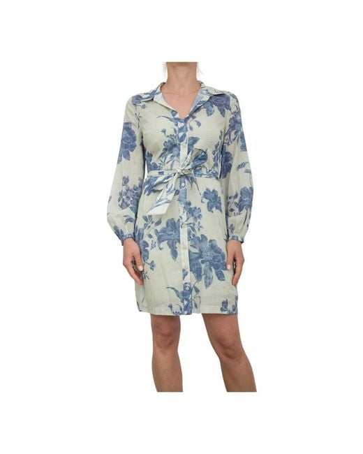 Guess Blue Shirt Dresses