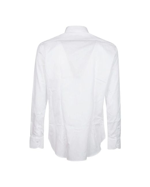 Orian Langarm Slim Fit Hemd in White für Herren