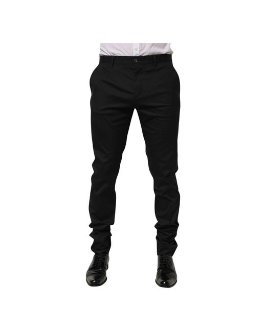 Suit Trousers di Dolce & Gabbana in Black da Uomo