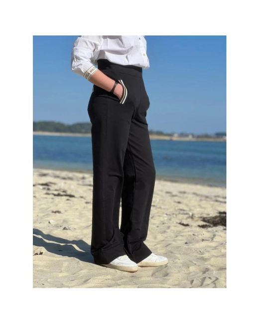 Aeronautica Militare Black Wide Trousers