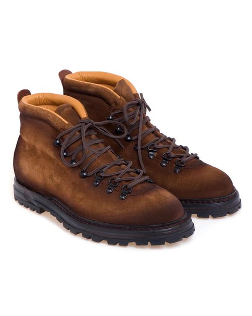 Officine Creative Brown Lace-Up Boots for men