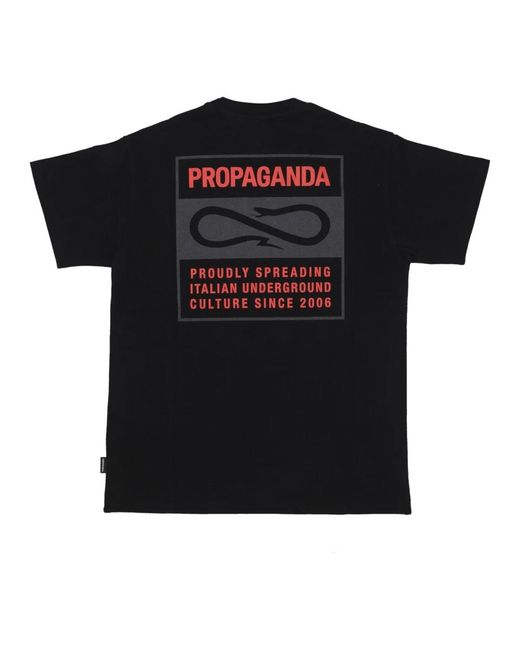 Propaganda Klassisches tee schwarz label streetwear in Black für Herren