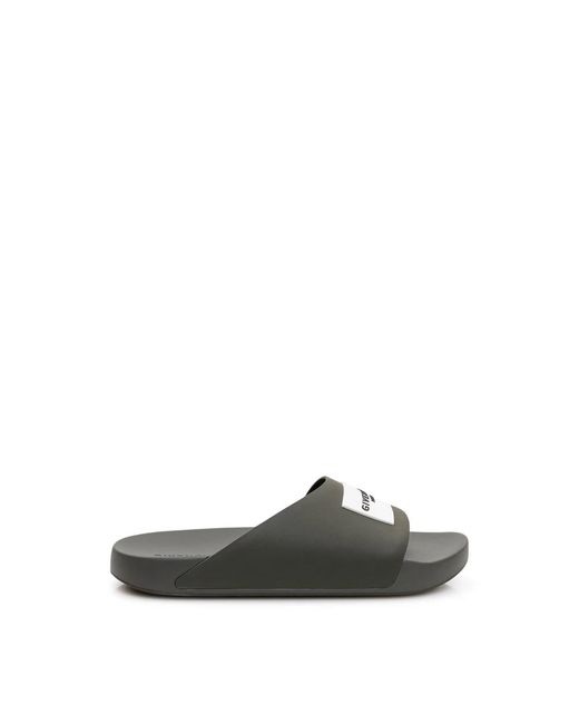 Givenchy Label Slide Mules in Green für Herren