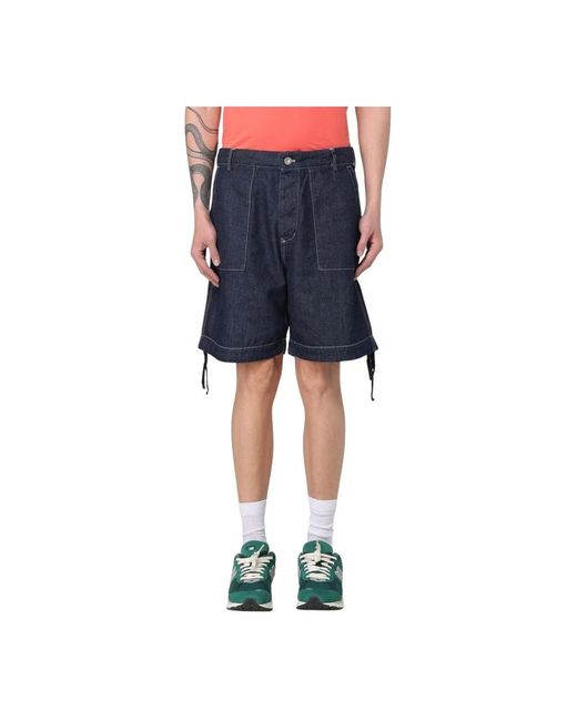 C P Company Blue Denim Shorts for men