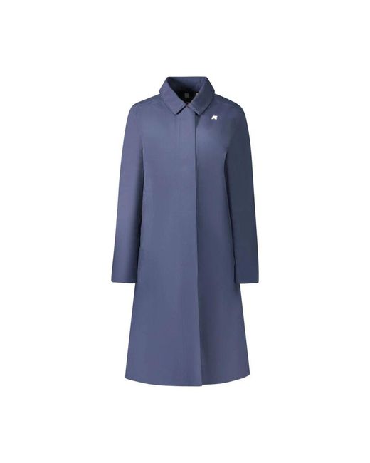 K-Way Blue Single-Breasted Coats