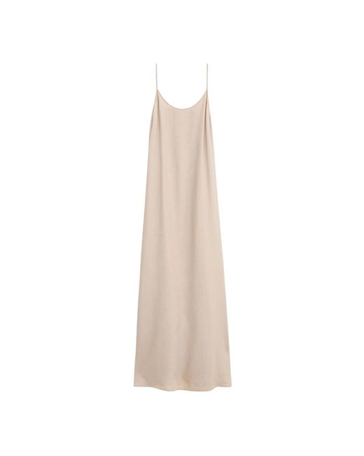 Filippa K Kleedjes ,Wijdvallende Twill Jurk in het Natural