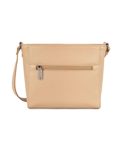 Lancaster Natural Zippée Maya Umhängetasche Champagne
