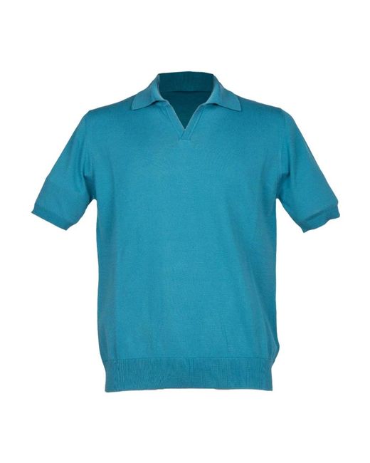 Alpha Studio Blue Polo Shirts for men