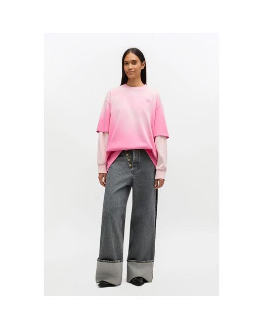 Ganni Pink Long Sleeve T-Shirts