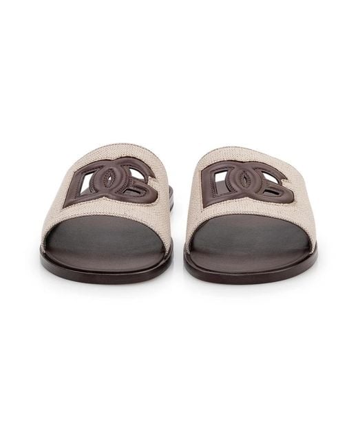 Dolce & Gabbana Brown Sliders for men
