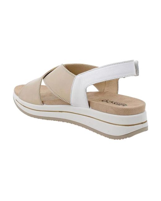 Igi&co White Casual Damen Leder Sandalen