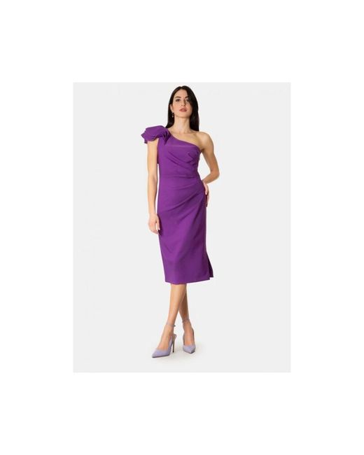 Joseph Ribkoff Purple Midi Dresses