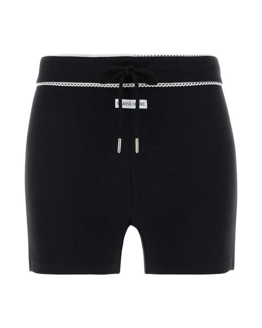 MARINE SERRE Blue Short Shorts