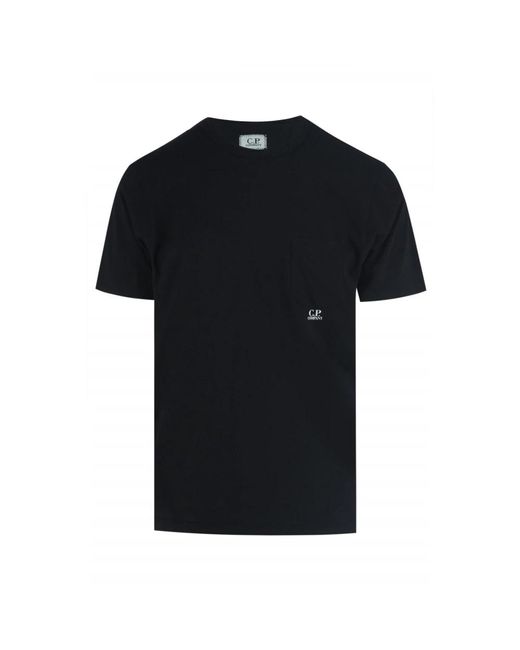 C P Company Es Jersey-Taschen-T-Shirt für moderne Männer in Black für Herren