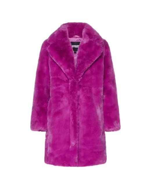 Apparis Faux Fur & Shearling Jackets in het Purple