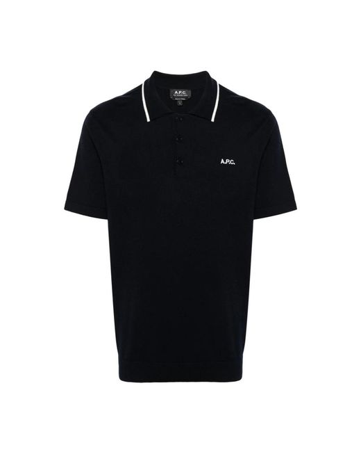 A.P.C. Black Polo Shirts for men
