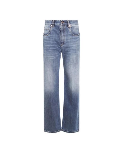 Brunello Cucinelli Straight Jeans in het Blue