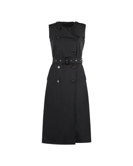 Moorer Jassen ,Zwart ,Mouwloze Trenchcoat Met Riem in het Black
