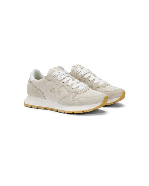 Sun 68 White Sneakers