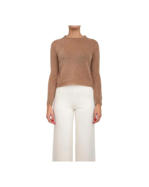 Max Mara White Round-Neck Knitwear