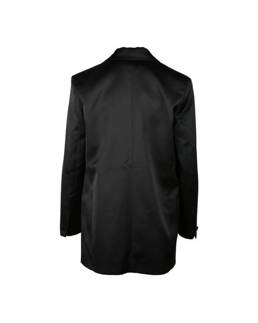Nineminutes Black Stilvolle jacke aus polyester elastan mix