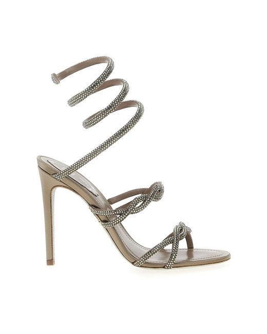 High Heel Sandals Rene Caovilla en coloris Metallic