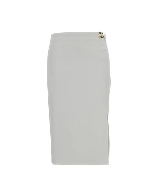 Elisabetta Franchi Gray Midi Skirts