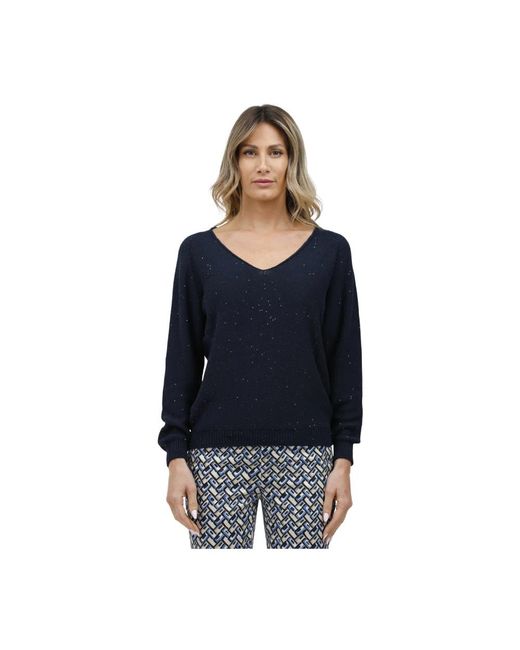 V-Neck Knitwear Gran Sasso de color Blue