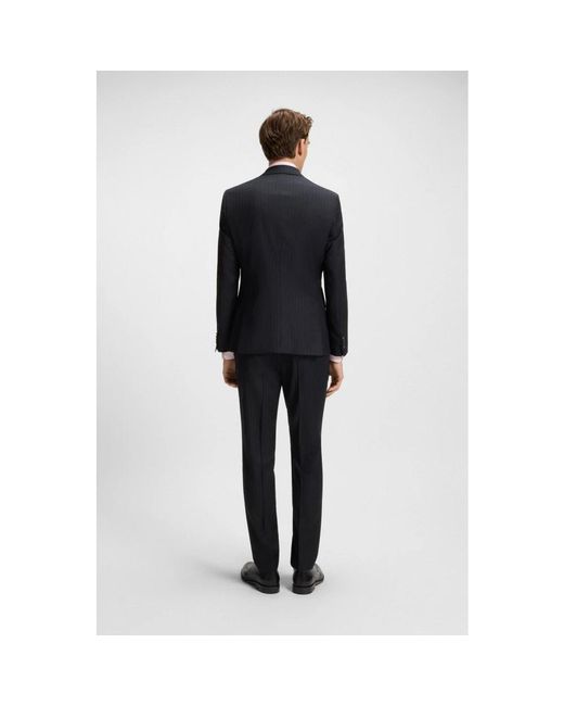 HUGO Black Single Breasted Suits for men