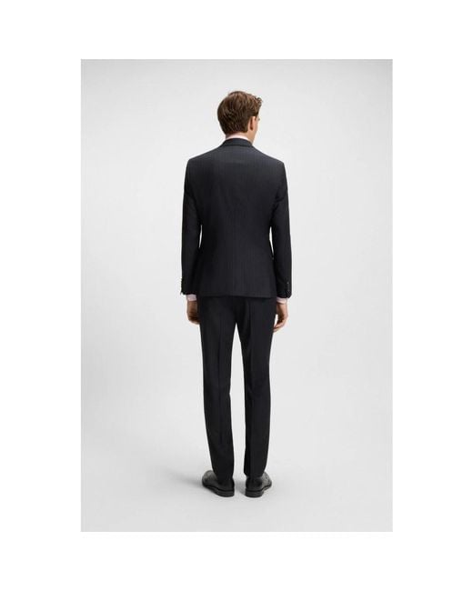 HUGO Black Single Breasted Suits for men