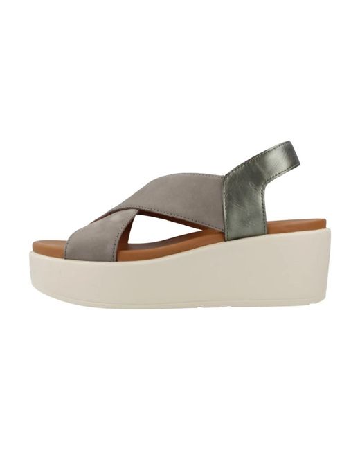 Geox Brown Stilvolle flache sandalen für frauen