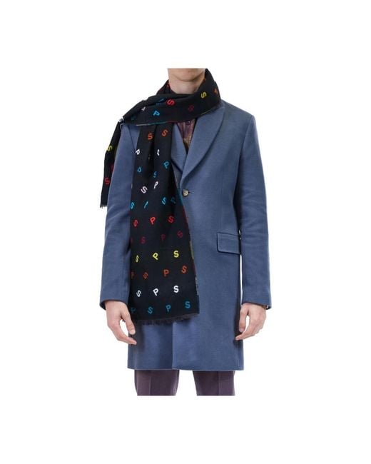 Paul Smith Blue Winter Scarves for men