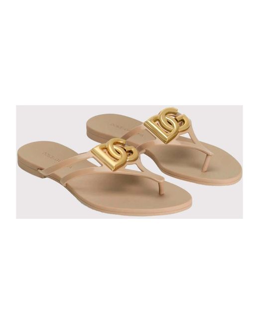 Dolce & Gabbana Natural Flip Flops