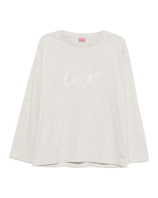 KENZO White Long Sleeve T-Shirts