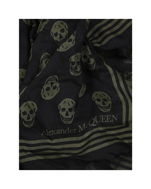 Alexander McQueen Black Scarves for men
