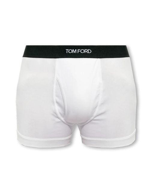 Tom Ford Ondergoed ,Wit ,Katoen Boxers Met Logo in het White voor heren