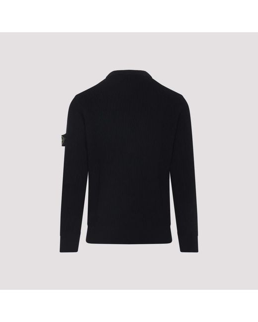 Stone Island Blue Round-Neck Knitwear for men