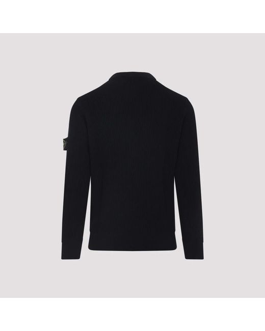 Round-Neck Knitwear di Stone Island in Blue da Uomo