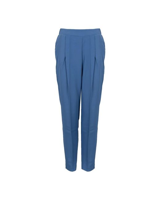 Silvian Heach Broeken ,Blauw ,Polyester Slim-Fit Broek in het Blue