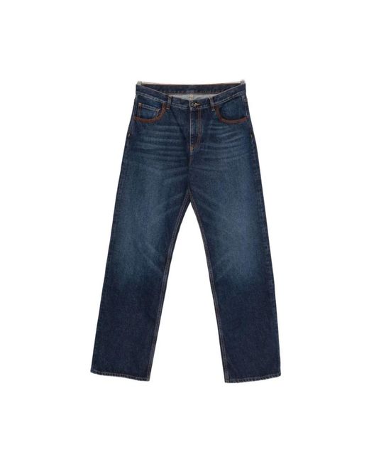 Etro Blue Straight Fit Jeans for men