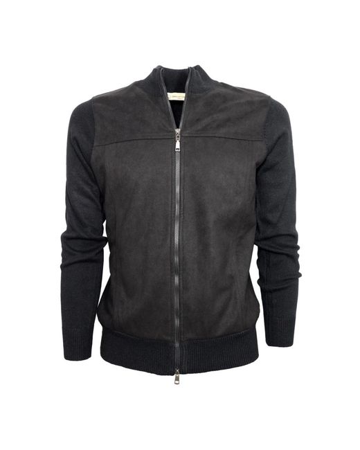 Cashmere Company Black Leather Jackets for men
